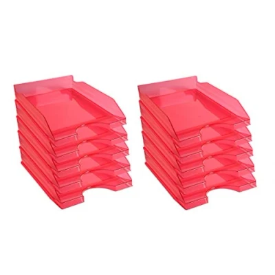 Immagine di Exacompta 12354d ecotray Set di da 10 Linicolor Lampone trasparente