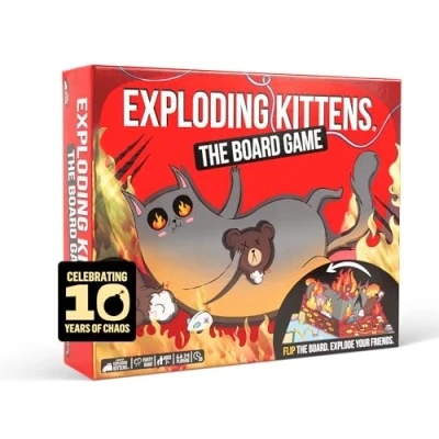 Immagine di Exploding Kittens: The Board Game Action Packed Party to Celebrate Kittens&#039; 10th Birthday 2 6 Players Aged 7+ Great For Adults, Teens, Collectors, Kids