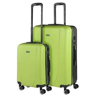Immagine di ITACA Set Valigie Rigide Offerte. Valigia Grande Rigida, Media Rigida e Bagaglio a Mano. di con Lucchetto Combinazione TSA 71117, Pistacchio Antracite