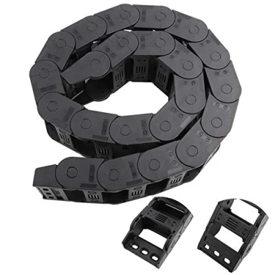 Immagine di 100 cm 25 x 57 mm Catena portacavi in ​​nylon nero per router CNC/Accessorio stampante 3D