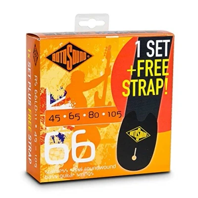 Immagine di Rotosound RS66LDVP1 Value Pack RS66LD (1 Set + FREE Strap)