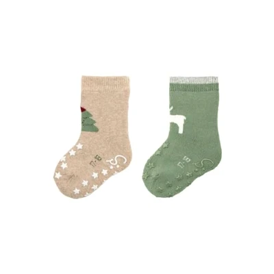 Immagine di Sterntaler Calze ABS Calzini per Gattonare DP Natale, Beige, 20 EU Unisex Bambini e Ragazzi