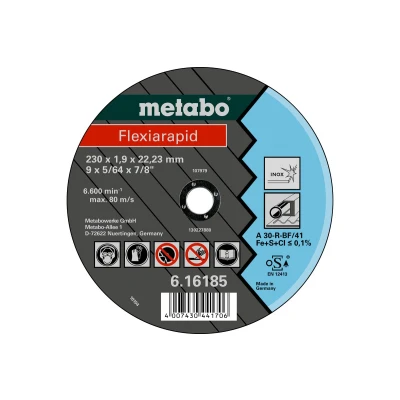 Immagine di METABO 616185000 Mola per troncare, Rettificatore ad angolo 230 1.9 6600