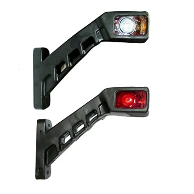 Immagine di Luci di profilo laterali con sostegno, a led, per camion, rimorchi e chassis, 2 x 12 V 24