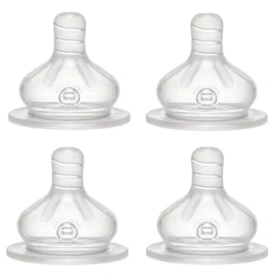 Immagine di tettarella Nip confezione da 4, lenta taglia M, ideale per latte, pappe dalla nascita, valvola anticolica in silicone