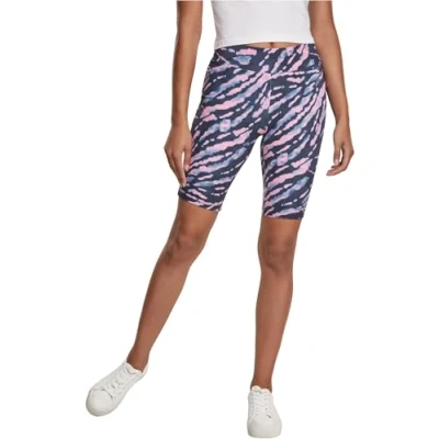 Immagine di Urban Classics Ladies TIE DYE Cycling Shorts, Donna, Taglia: Small, Darkshadow/pink