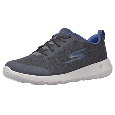 Immagine di Skechers Gowalk Max Otis Scarpe da Passeggio con Lacci Air Mesh, Ginnastica Uomo, Carbone/Blu, 45 EU