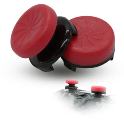 Immagine di MatoSan® 2 tappi per Controller rialzati 7 mm e 11 di precisione Grip Aim Assist PS5 PS4 Accessori Sticks Joystick Stick (rosso)