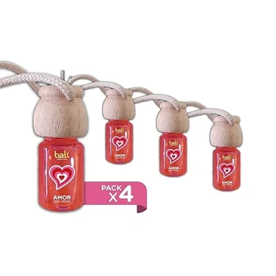 Immagine di Profums Bali Set di 4 deodoranti per auto, 6 ml, 0% alcool, assorbe i cattivi odori del tuo veicolo