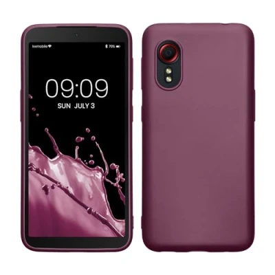 Immagine di kwmobile Custodia Compatibile con Samsung Galaxy Xcover 5 Cover Back Case Morbida Protezione in Silicone TPU Effetto metallizzato lavanda