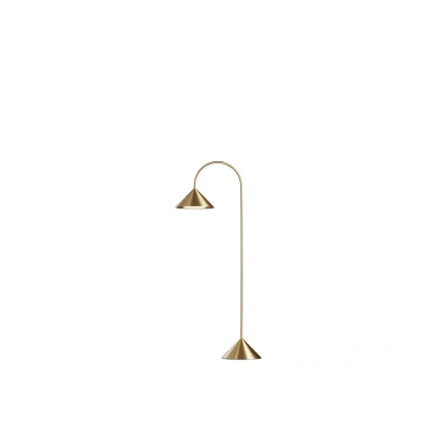 Immagine di Lampada LED da pavimento Grasp di FRANDSEN, colore ottone, altezza 72 cm