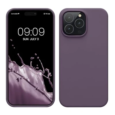 Immagine di kwmobile Cover per Apple iPhone 14 Pro Max Custodia Back Case Caricatore Wireless Antiurto e Flessibile in Silicone TPU Iris pallido