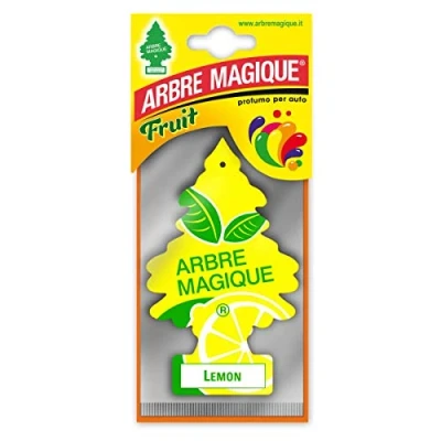 Immagine di Arbre Magique Mono, Profumatore Auto, Fragranza Limone, Profumazione Fresca e Fruttata, Durata fino a 7 Settimane, Made in Italy, Confezione da 1 Pezzo