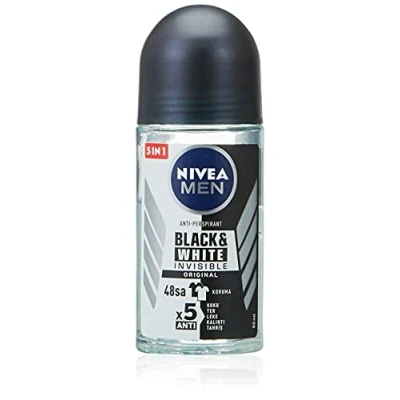 Immagine di Nivea Men, Deodorante Invisible For Black &amp; White Power Roll on, 3 pz. da 50 ml
