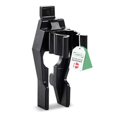 Immagine di raaco Clip a Molla 6 12 per Pannello Porta Attrezzi da Parete, mm Diametro, Ideale Piccoli e Medi Utensili, Ganci Parete in Poliammide, Portautensili, Set di 6, Nero