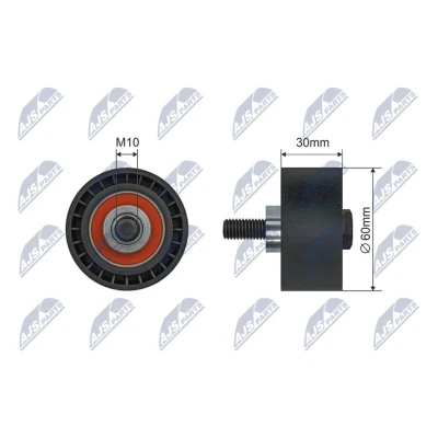 Immagine di NTY RNK CT 059 Rullo Tendicinghia FIAT: Scudo I Van, Ulysse I, Station Wagon, CITROËN: C5 Hatchback, C4 Coupe, Grand Picasso