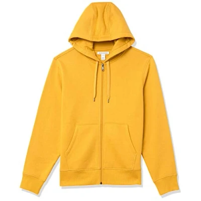 Immagine di Amazon Essentials Felpa con Cappuccio e Cerniera Integrale in Pile (Disponibile nelle Taglie Big &amp; Tall) Uomo, Oro, M