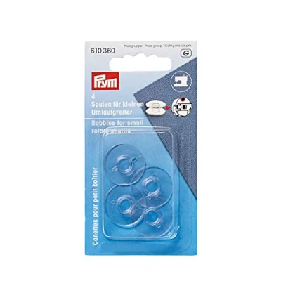 Immagine di Prym Bobbins, Transparent, &#039;Ø 21,2 mm Höhe 9,2 mm, 4 Stück