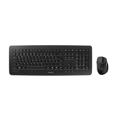 Immagine di CHERRY DW 5100, Set di Tastiera e Mouse Senza Fili, Layout per la Germania, QWERTZ, Alimentazione a Batteria, Robusta Professionale, Ergonomico 6 Pulsanti, Nero