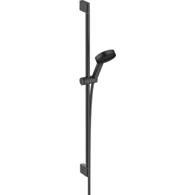 Immagine di hansgrohe Pulsify Select S Set doccia 105 3 tipi di getto Relax EcoSmart con asta 90 cm, nero opaco, 24171670