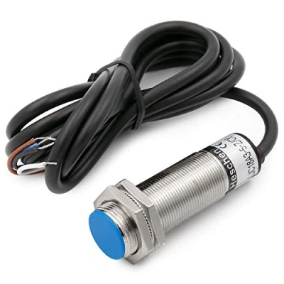 Immagine di Heschen M18 Interruttore sensore di prossimità capacitivo, Tipo schermato, LJC18A3 5 Z/CY, Rivelatore 1 5mm, 10 30VDC 200mA, PNP NO+NC, 4 fili