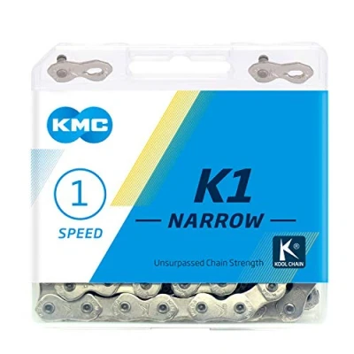 Immagine di KMC Narrow, Catena Stretta K1 Unisex Adulto, Argento, 100 Link