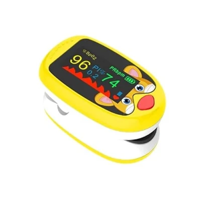 Immagine di Pediatrico Pulsossimetro da Dito, Saturimetro Dito Portatile Professionale, 4 direzioni Regolabili, Display OLED a 2 Colori,misurazione SPO2, per Uso Domestico