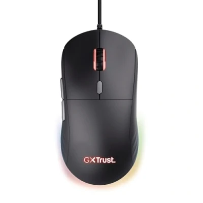 Immagine di Trust Gaming GXT 925 Redex II Mouse Leggero 82 g, Kailh Switches, 200 10000 DPI, da RGB 6 Pulsanti Programmabili, con Filo USB per PC Laptop, Computer, Windows Nero
