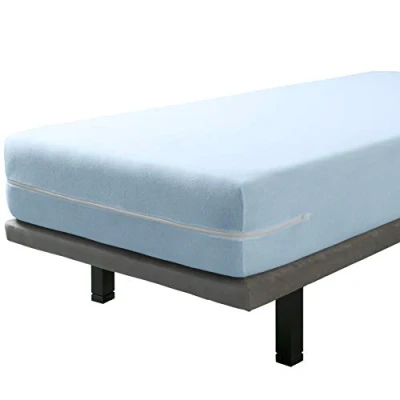 Immagine di Savel, Coprimaterasso in Spugna Elasticizzata 100% Cotone. Colore: Blu Singolo (135x190/200cm)
