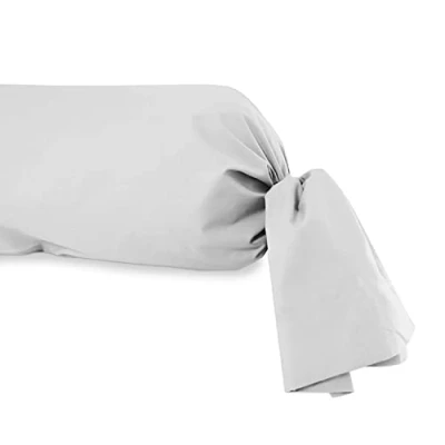 Immagine di Soleil d’ocre Federa per cuscino alla francese, cotone 57 fili, Bianco, 45 x 185 cm