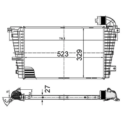 Immagine di MAHLE ORIGINAL CI 513 000S Intercooler OPEL: Astra H Caravan, Hatchback, GTC