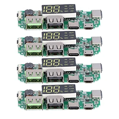 Immagine di 4Pcs Mobile Power Charging Board Dual USB 5V 2.4A Modulo FAI da TE Bank Scheda di Protezione Della Carica Batteria con Sovraccarico