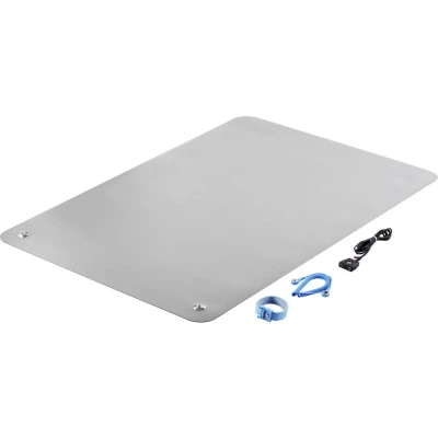 Immagine di TRU COMPONENTS Kit tappetini ESD da tavolo Grigio (L x L A) 900 610 2 mm incl. Cavo di messa a terra, Braccialetto
