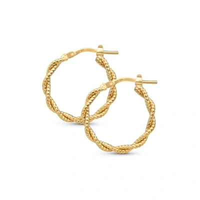 Immagine di Amberta Orecchini a Cerchio Intrecciati in Argento Sterling 925 per Donna Particolari: Tondi 20 mm