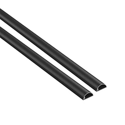 Immagine di D Line Micro+ 1M2010B, Passacavi, Canalina Copricavi, Passacavi Pavimento 20 x 10 mm 1 m Lunghezza Nero