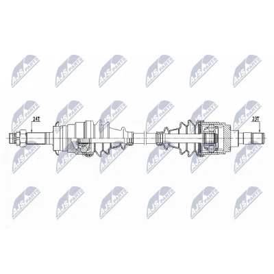 Immagine di NTY NPW DA 001 Albero motore / Semiasse Assale anteriore Dx 847, 56