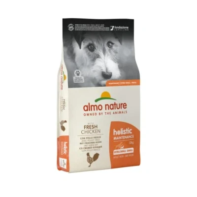 Immagine di almo nature Holistic Mainenance XS S con Pollo Fresco Alimento Secco per Cani Adulti di Piccola Taglia 12 kg