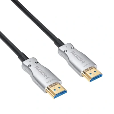 Immagine di AKYGA AK HD 400L cavo ottico HDMI AOC 48Gb/s 8K@60Hz 4K@120Hz ver. 2.1 40m nero Ethernet TV PS5 Xbox videoproiettore home cinema PC