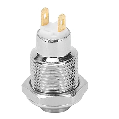 Immagine di Interruttore a Pulsante da 10 Mm in Acciaio Inossidabile di Avvio Impermeabile Momentaneo 3V