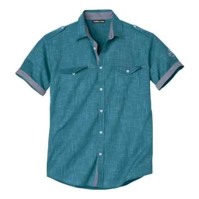 Immagine di ATLAS FOR MEN Camicia da Uomo in Cotone Maniche Corte Stile Chic e Casual Disponibile nelle Taglie Grandi M a 5XL