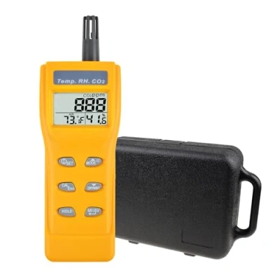 Immagine di Monitor di Qualità Dell&#039;aria，Monitoraggio Della dell&#039;aria Interna Digitale Diossido Carbonio Temperatura umidità CO2 WB DP Tester
