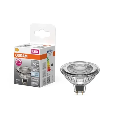 Immagine di OSRAM 4099854456916 Lampada riflettore a LED ERP E (A G) GU5.3 6.1 W Bianco freddo (Ø x A) 50.00 mm 1 pz.