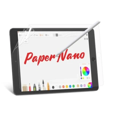 Immagine di BERSEM 2 Pezzi Carta Pellicola Protettiva per iPad 9/8/7 Generazione (10,2 pollici, 2021/2020/2019), di PET Opaca Disegnare, Nessuna Bolla