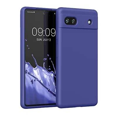 Immagine di kwmobile Cover per Google Pixel 6a Custodia Back Case Smartphone in Silicone TPU Protezione Gommata blu viola