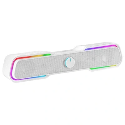 Immagine di Mars Gaming MSBXW Bianco, RGB Soundbar, Bluethooth 5.0 + Jack 3.5, DSP Sound 10W