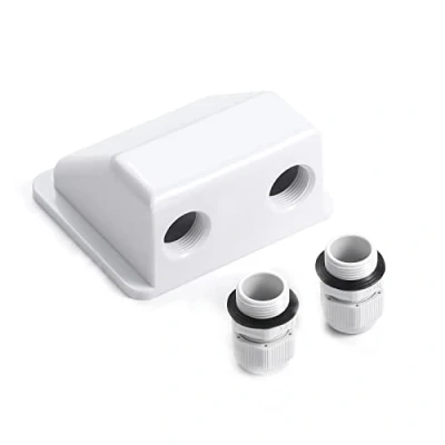 Immagine di enjoy solar ABS 2 fold cable bushing Spoiler di contenimento del modulo solare in bianco, ideale per camper Caravan Barca