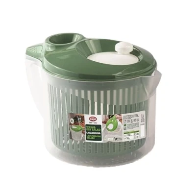 Immagine di Snips Centrifuga Lava &amp; Asciuga Per Insalata Con Scolo dell&#039;Acqua dal Coperchio 3 LT 19,5 x 26,5 19 cm Colore VerdeMade in Italy Bpa Free