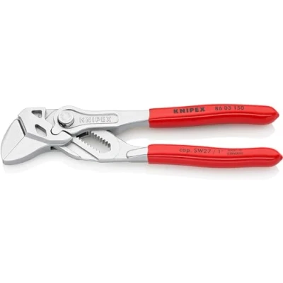 Immagine di Knipex Pinza Chiave e in Un Unico Utensile Cromata, Rivestiti Resina Sintetica 150 Mm (Confezione Self Service/Blister) 86 03 Sb