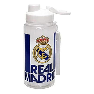 Immagine di Real Madrid Borraccia per acqua, fusto, capacità 500 ml, beccuccio di sicurezza, multicolore traslucido, prodotto ufficiale (marchi CyP)