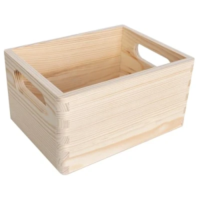 Immagine di Creative Deco Grande Scatola in Legno 19,5 x 15 10 cm (+/ 1 cm) Scatole con Maniglie Cassetta Conteniore Portaoggetti Portagiochi Ideale per Decoupage Documenti e Attrezzi